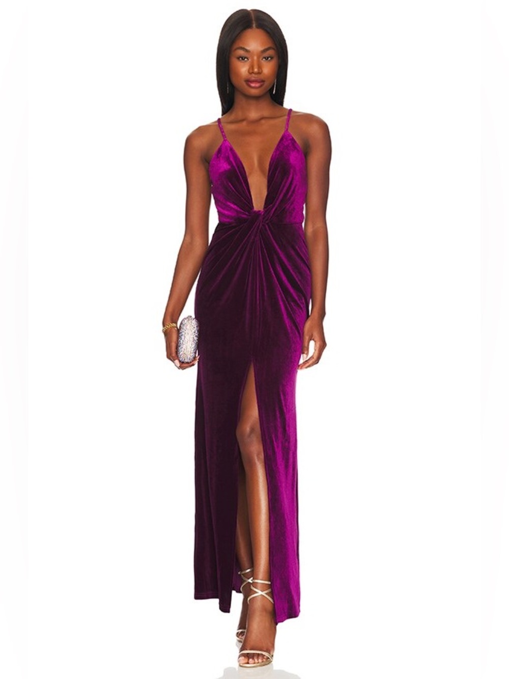 Superdown • Aurora Deep V Maxi Dress